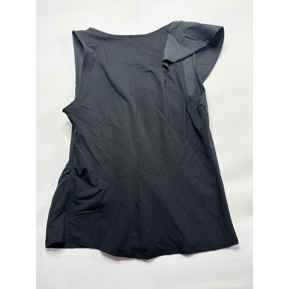 INC International Concepts Women's Black Ruffle Sleeves Top - Size M - Picture 2 of 4